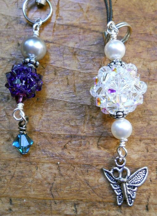 Beaded Bead RAW Sphere Pendant or Earrings