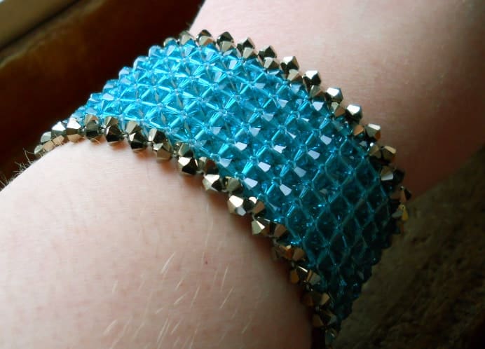 Banner Bracelet Flat Right Angle Weave Cuff
