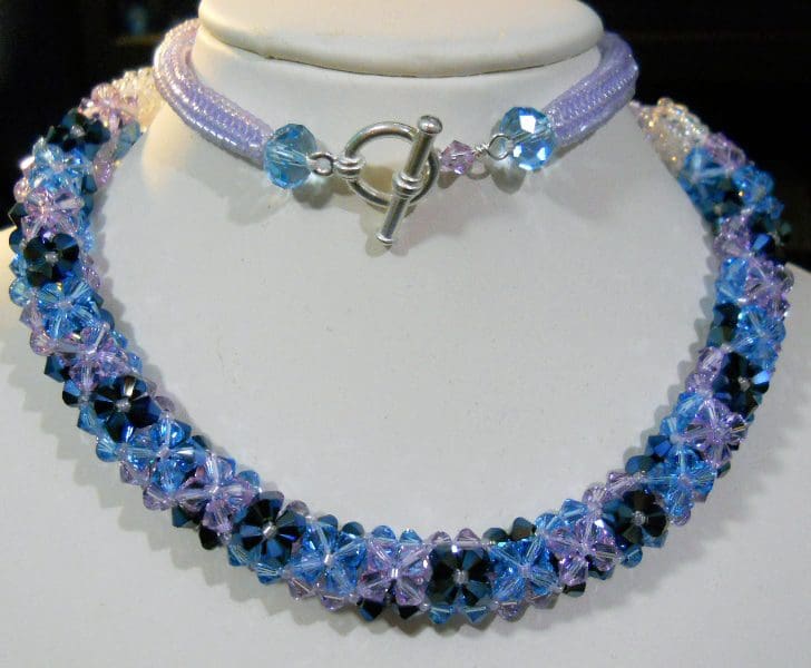 Astral Flowers Chenille Stitch Rope Necklace - Image 6