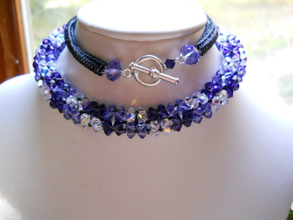 Astral Flowers Chenille Stitch Rope Necklace - Image 3