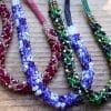 Astral Flowers Chenille Stitch Rope Necklace