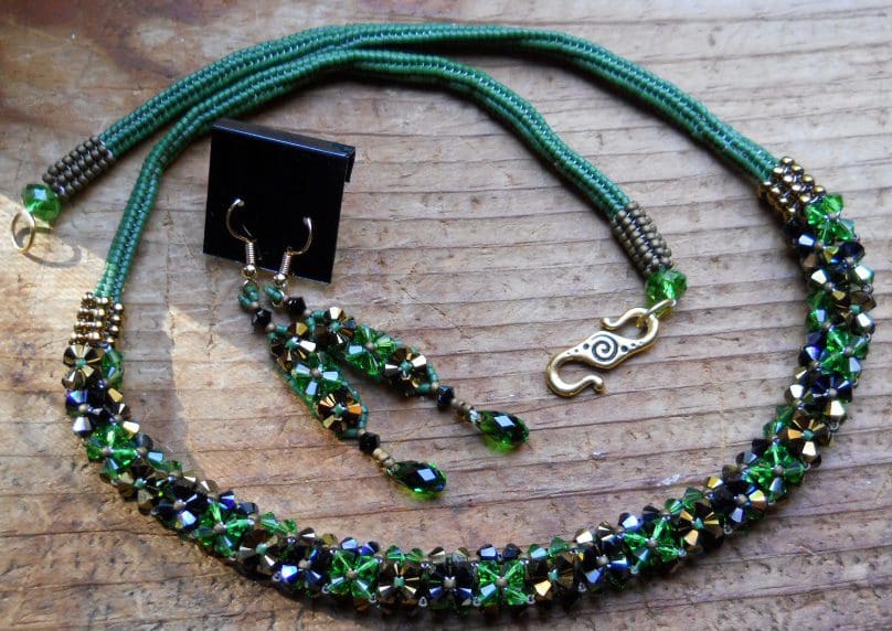Astral Flowers Chenille Stitch Rope Necklace - Image 2