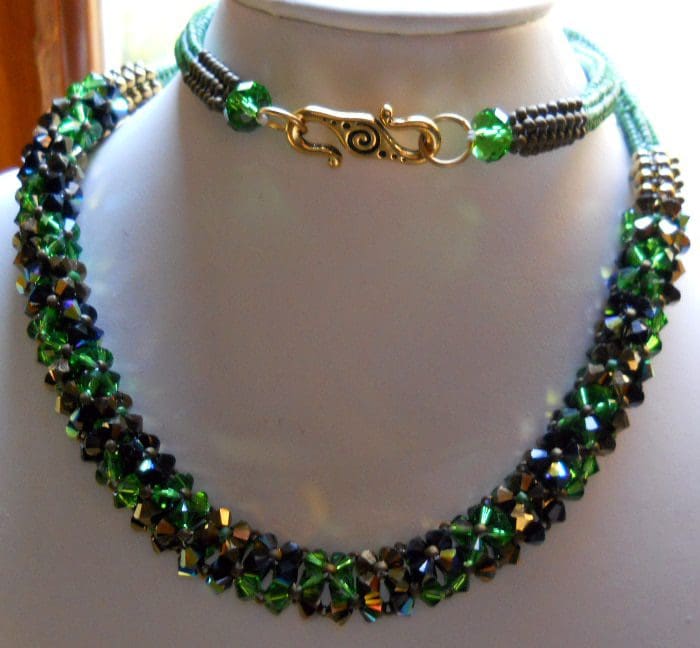 Astral Flowers Chenille Stitch Rope Necklace - Image 7