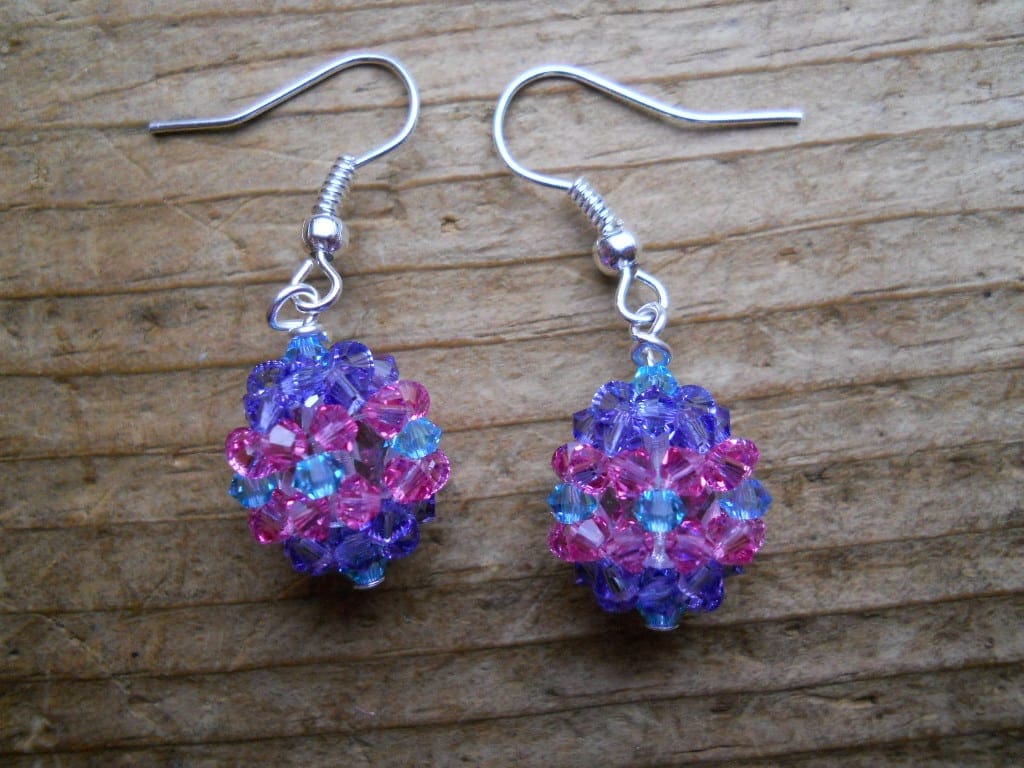 Crystal Easter Egg Right Angle Weave Earrings