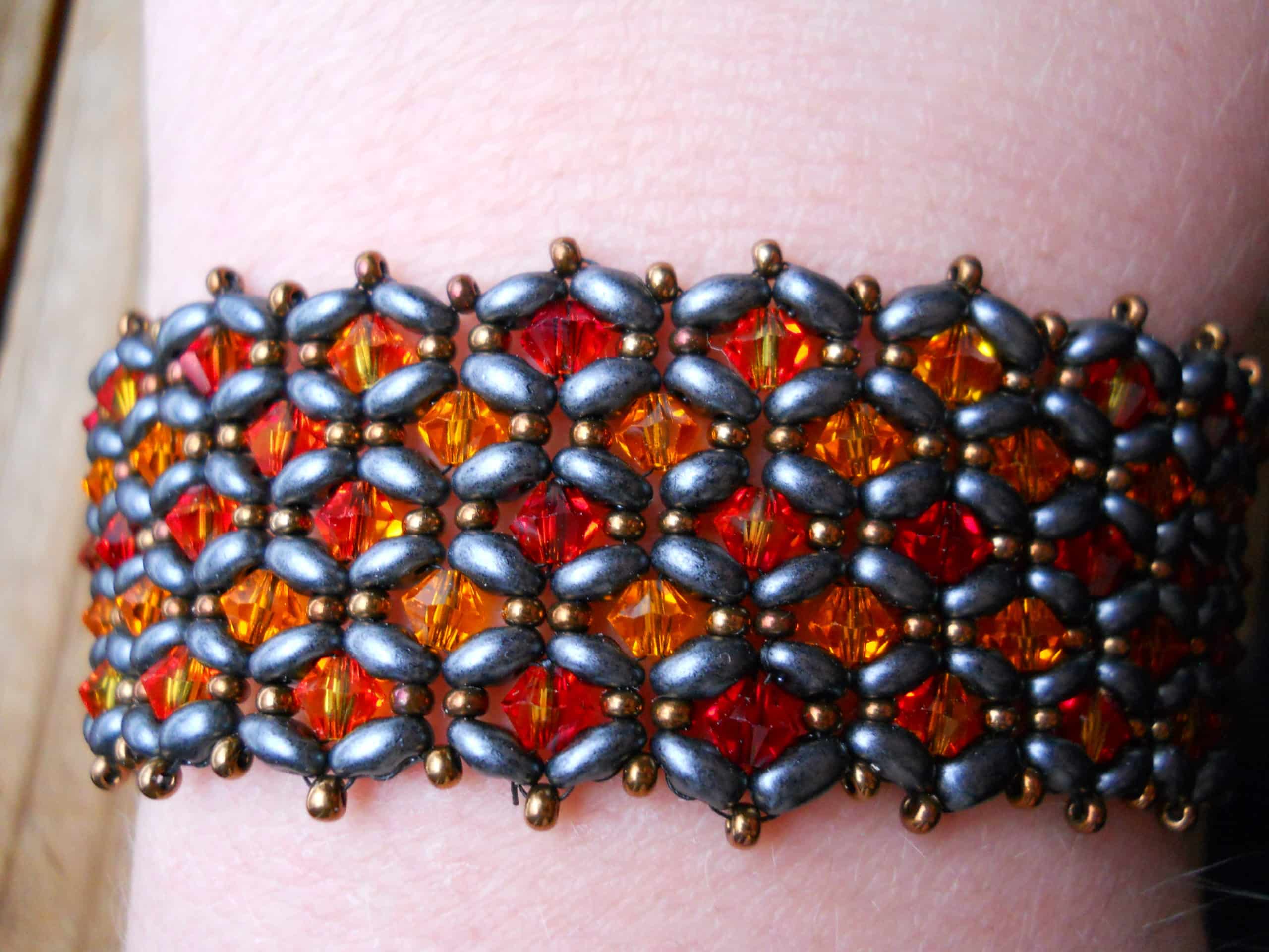 Tavern Windows Superduo Cuff Bracelet