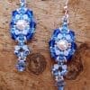 Heraldic Daisies Superduos and Crystal Earrings
