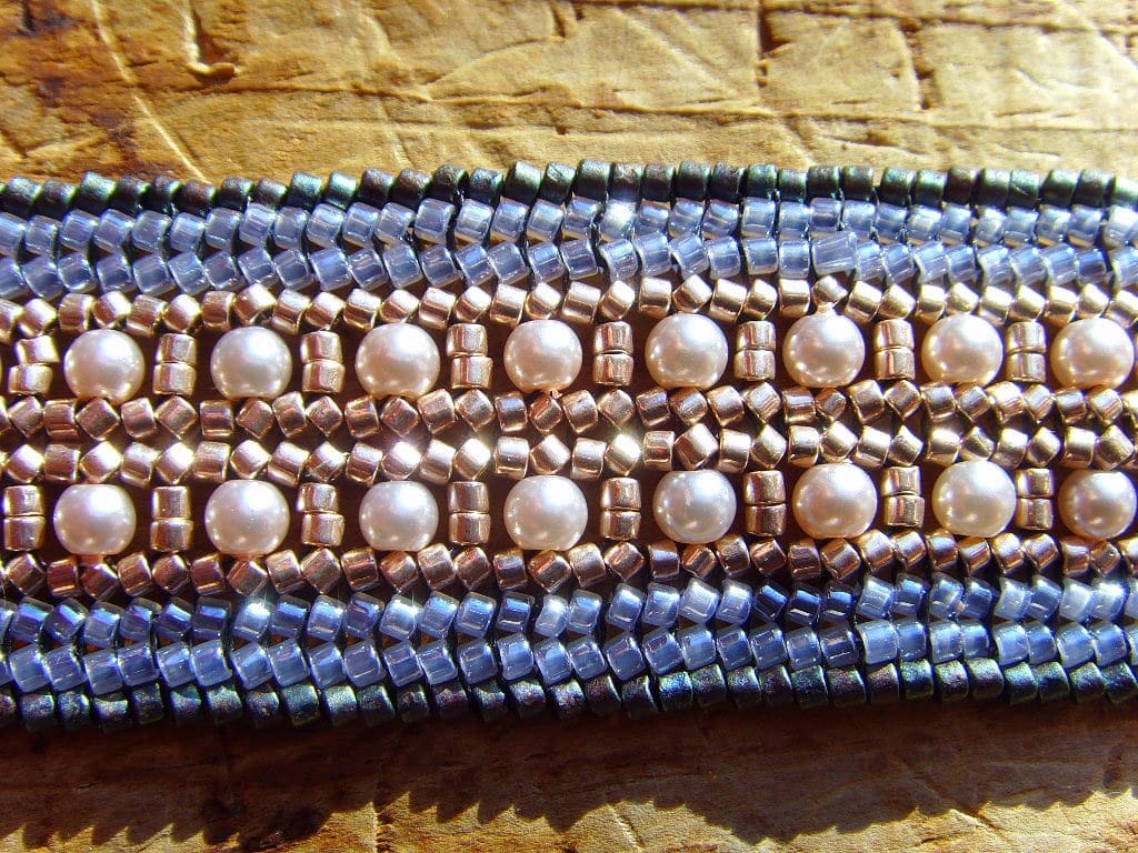 Reflections of the Dream Pool Herringbone Cuff Bracelet - Image 2