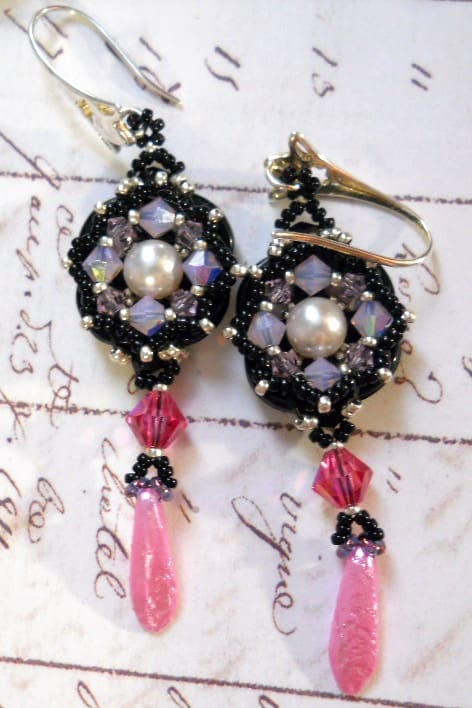 Crystal Lilies Inspired Rivoli Beaded Necklace - Image 2